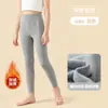 Leggings térmicos para niña para invierno, pantalones térmicos para niños, leggings cálidos sin costuras, pantalones de algodón elástico para estudiantes de primaria y secundaria