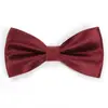 Pajarita Formal Granate Patrón Borgoña Pajarita de Novio Masculina Boda Padrino de Boda Pajarita de Doble Capa Fabricante Stock Disponible