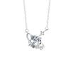 Colar original de prata esterlina 925 com pedra de doze estrelas, moda feminina, joker, corrente de zircônio azul-marinho, pingente de pedra de nascimento