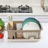 Estante de Almacenamiento de Cocina Estante para Platos de Almacenamiento de Plástico Escurridor de Goteo para Platos Estante de Almacenamiento de Plástico