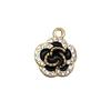 Accesorios de joyería creativos de estilo Chanel, pequeños y hechos a mano, con incrustaciones de diamantes, de aleación, con gotas de aceite, para pulseras y collares.