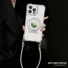 Funda de Coco de Verano para Teléfono Apple 17 Pro Max iPhone 15 con Correa para Cuatro Esquinas y Soporte Giratorio 16 para 14 Pm