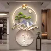 Pintura Decorativa de Entrada de Lujo Ligero Acrílico Luz LED Árbol de Pino Pasillo de Puerta Pintura para Colgar en la Pared Mural Finamente Tallado