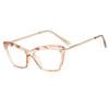 Armazón Mi Ding para Gafas Xiaohongshu Douyin Estilo Coreano Retro Armazón Pequeño 2500 Gafas Sin Graduación Armazón con Estampado de Leopardo Armazón para Gafas