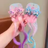 Peluca Gradiente My Little Pony para Niñas Trenzas Pinzas para el Cabello Pinza Lateral para Niñas Accesorios para el Cabello Niñas Bebé Adorno para la Cabeza Lindo