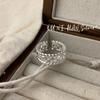 Anillo de Nariz de Cerdo Estilo Coreano de Plata Esterlina S925 Ouni Anillo Ancho Calado Multicapa Moda para Mujer Anillo Abierto Moderno