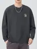 2026 Nuevo Otoño/Invierno Capa Interior Capa Base Superior para Hombre Casual Americano Holgado Cuello Redondo Versátil Sudadera Moda para Hombre