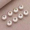 Cuentas Redondas de Color Conservado Rellenas de Oro de 18 Quilates Cuentas de Transferencia Cuentas Pequeñas Sólidas Doradas Brillantes Accesorios de Cuentas Hechos a Mano para Joyería DIY Cuentas Sueltas