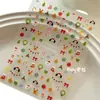 Pegatinas para Uñas Árbol de Navidad Estéreo en Relieve Hombre de Jengibre Muñeco de Nieve Cachorro Uñas Teléfono Móvil Taza de Agua Decoración Linda DIY