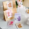 Cartão de felicitações criativo de Dia das Mães em papel recortado, cartão com mensagem de bênção "Eu te amo, Mãe", buquê de flores, cartão de decoração para confeitaria