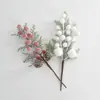Ramas de Bayas Navideñas Personalizadas, Frutos Rojos, Decoraciones de Piñas de Pino Navideñas, Ramas de Pino Cerezo, Decoración del Hogar Ramas de Bayas