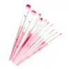 Conjunto de Pincéis para Tinta a Óleo 10 Peças Transfronteiriço Cabo de Plástico Cerdas de Nylon Pincel para Guache Aquarela Acrílico Pincel de Pintura