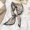 Bufanda de Seda para Mujer Versátil Primavera y Otoño Estilo Coreano Accesorios Cinta para el Cuello Serpentina Larga Ins Bufanda Francesa Bufanda Pequeña Perezosa