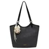 Bolsa de ombro casual e descontraída estilo coreano de grande capacidade, bolsa tote simples estilosa nova da primavera de 2026, bolsa de ombro