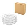 Grelha para fritadeira de ar transfronteiriça aço inoxidável 304 grelha para churrasco rack para vaporização rack desidratador empilhável de três camadas rack de filtro