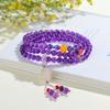 Pulsera natural de amatista de múltiples vueltas al por mayor con colgante de conejo nuevo estilo retro chino suministro en vivo pulsera nueva