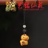 Corrente de Celular Cavalo Gordo de Sândalo Verde, Yiming Xianyuan Sândalo Amarelo Madeira Arco-Íris Cavalo do Ano Criativo Pequeno Presente Pingente de Celular DIY