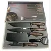 Set de Cuchillos de Acero Inoxidable Más Vendido Transfronterizo con Mango Recubierto, Set de Seis Piezas, Cuchillo de Chef, Cuchillo para Frutas, Set de Cuchillos de Cocina