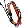 Pulseira de Couro de Vaca Trançado Estilo Retro Novo Europeu e Americano, Multicamadas, Simples, Ajustável, Versátil, Acessório de Roupa Personalizado