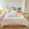 Juego de Cama Jacquard de Hilo Doble Personalizado Transfronterizo de Cuatro Piezas, Algodón Xiaozhu de Tres Piezas, Ropa de Cama Fresca con Estampado Floral para Dormitorio de Estudiantes