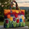 2026 Nova Bolsa Tote Acolchoada de Ombro Fashion com Estampa Digital Transfronteiriça