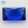 Gema Huagang rectangular en ángulo recto con forma de flor de coche, cristal azul puntiagudo, piedra desnuda, n.° 113, cristal azul puntiagudo, anillo de superficie de gema
