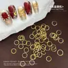Set Mixto de Accesorios para Uñas con Remaches Geométricos Huecos, Estrellas y Lunas Minimalistas, Barras Metálicas, Pegatinas, Remaches para Decoración de Uñas