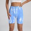 Pantalones de Fitness Arcoíris Tie-Dye Llama para Mujer Ajustados de Entrenamiento Deportivos Aurora Correr Cintura Alta Cadera de Durazno Pantalones Cortos de Yoga