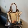 Bolsa Balde Portátil de Moda de Alta Qualidade para Mulheres, Nova Bolsa Transversal Simples Versátil, Bolsa de Ombro Moderna de Cor Sólida