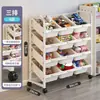 Estantería de Almacenamiento para Juguetes Infantiles, Estantería de Gran Capacidad para Snacks de Sala de Estar de Pie, Carrito Pequeño, Estantería para Libros de Bebé, Estante por Capas