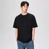 Camiseta Básica Masculina de Algodão Seda de Gelo Secagem Rápida Gola Redonda Cor Sólida Manga Curta Simples 2026 Verão Fina Levemente Solta Manga Meia Mão Camisa Base