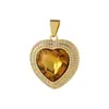 Colar com Pingente de Gota d'Água Coração de Pêssego Pedra Preciosa Zircônia Estilo Europeu e Americano Distrito de Lu Luxo Acessível Joias de Moda Feminina
