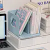 Soporte de Libro Simple de Oso Estantería de Escritorio Dormitorio de Estudiante Organizador Estante de Almacenamiento Caja de Almacenamiento para Libros y Artículos Varios Archivos
