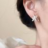 Aretes de Clip para Oreja con Disco de Espiral Antimosquitos Flor de Iris para Mujer Estilo Nuevo Fresco