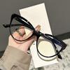 Gafas de Gato Populares de Internet Ins Wind Marco para Mujer Ajustable para Miopía Rostro Cuadrado Redondo Luz Azul Antirradiación Gafas Planas
