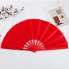 Abanico de Kung Fu, Abanico Rojo Sonoro de Tai Chi, Abanico Plegable Universal de Danza China, Artes Marciales Marco de Plástico Abanico de Danza Genuino 33.3cm