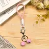 Cordão para celular trançado com cores combinando, cordão curto criativo trançado para capa de celular, chaveiro, alça removível anti-perda 12C