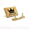 Etiquetas de Logo de Metal com Pés para Bolsas, Etiquetas de Liga de Zinco, Placas de Etiqueta para Sapatos e Roupas de Venda Direta, Letras de Ferragens Galvanizadas