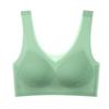 Verão Malha Ultra-fino Buraco Copo Traceless Underwear Mulheres Confortável Respirável Tamanho Grande Gordinha Menina Colete Sutiã com Almofada no Peito