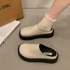Pantuflas Cerradas Estilo Birkenstock de Cuero Sintético Retro con Suela Gruesa para Mujer, Nuevo Modelo Primavera/Verano 2026, Sandalias Perezosas de Exterior que Aumentan la Altura