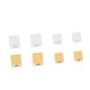 Banhado a Cobre Ouro Real 18K Cubos Quebrados Prata Vários Dois Pequenos Contas Soltas Contas de Posicionamento Fio DIY Pulseira Tecida Colar
