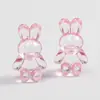 Acessórios para Enfeites de Acrílico Coelho Transparente Material para Miçangas DIY Pingente de Coelho Fofo Acessórios para Penteado