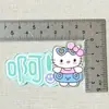Hoja acrílica caricatura gato lindo texto divertido accesorios para pasador DIY pasador para niños accesorios de decoración para mochila