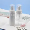 Botella de mousse transparente, 50 ml, botella de espuma blanca para jabón de manos, champú y gel de ducha