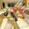 Beige Agua Mismo Estilo Encanto Dorado para Teléfono Oro Puro 999 Peluche Kuromi Hello Kitty Accesorio para Bolso Llavero