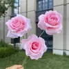 Rosa Desejo Artificial de 3 Cabeças para Casamento e Decoração de Casa, Atacado