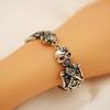 Pulsera de Calavera Retro Plateada Gótica Hip Hop Estilo Oscuro Moda Personalidad para Hombres y Mujeres Transfronteriza Europea y Americana