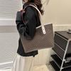 Bolso Tote Grande para Mujer, Versátil y Adecuado para Desplazamientos, Bolso de Hombro de Moda a Cuadros Estilo Ins 2023, Bolso de Mano Estilo Ins