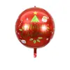 Globo de aluminio 4D de Navidad de 22 pulgadas feliz navidad decoración de fiesta arreglo de decoración navideña bola de papel de aluminio