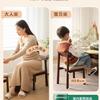 Silla Pequeña Infantil de Madera Maciza con Respaldo, Banco Simple Acojinado Suave, Taburete Cuadrado, Taburete para Cambiar Zapatos para Entrada, Taburete Pequeño para Sala de Estar, Uso Doméstico